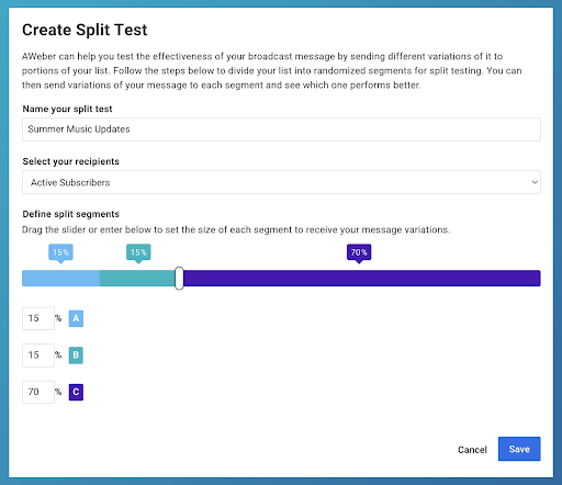 Split-tests are a way to collect customer feedback.