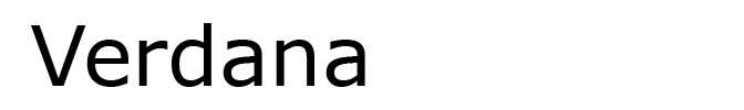 this is what the typeface Verdana looks like