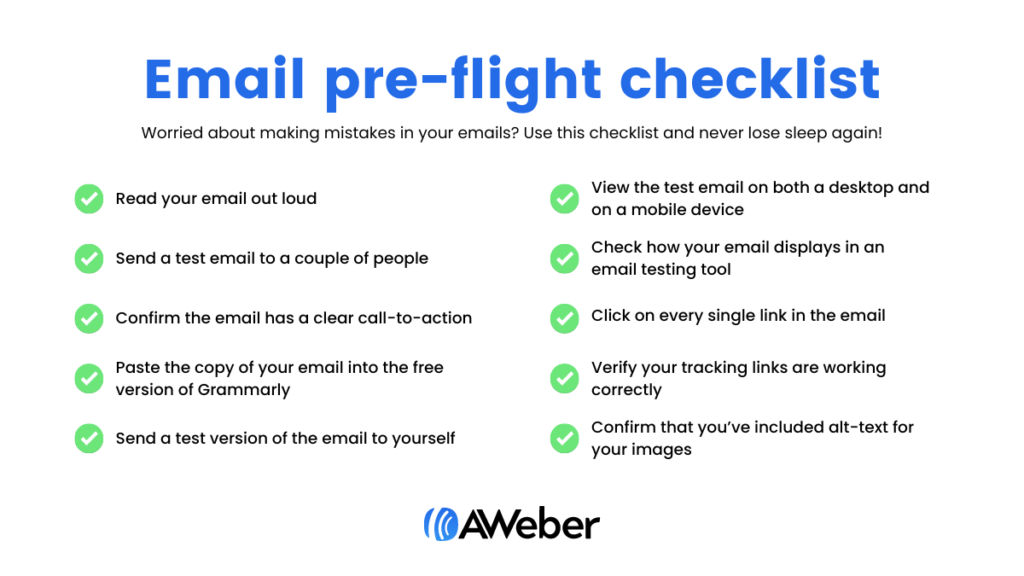 How to test emails before you send them | AWeber