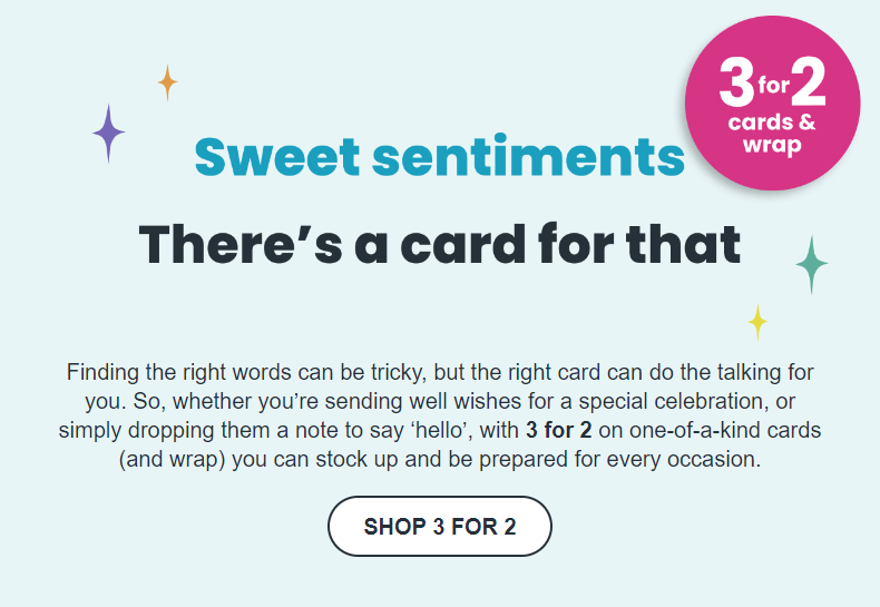 An email from Paperchase that reflects your company's email style guide.