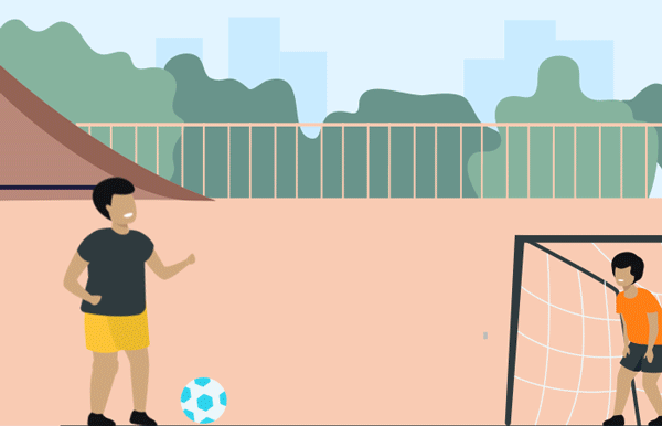 back to school soccer animation