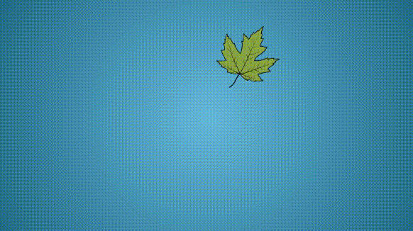 falling leaf changes colors animation