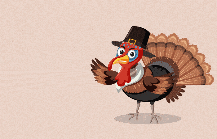 happy thanksgiving turkey animated gif