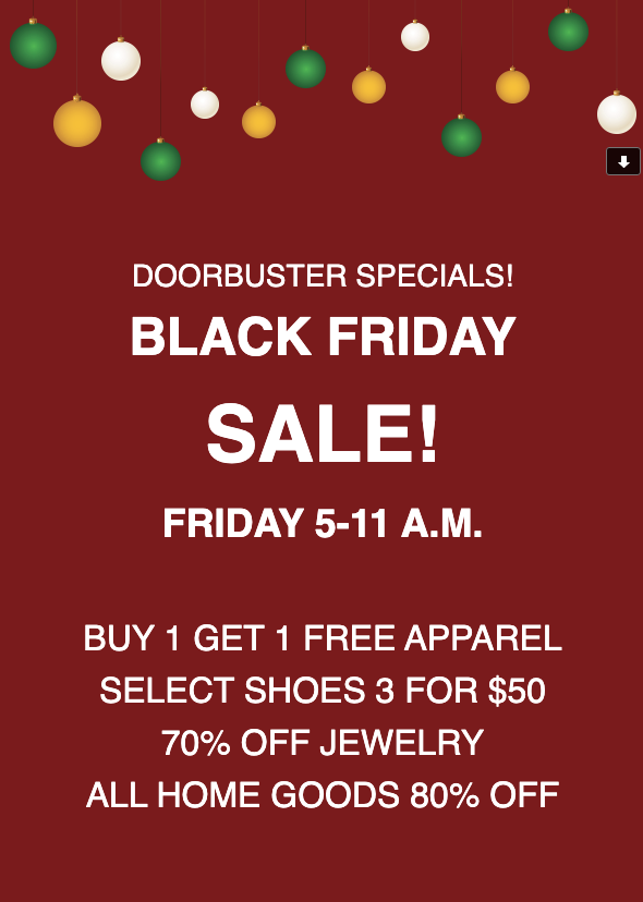 Black Friday sale email template