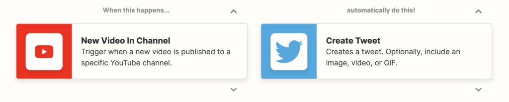 Create a Tweet from a new video in your YouTube channel using Zapier.