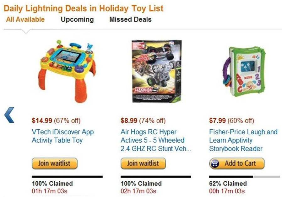 Amazon lightning deals for the holiday marketing idea