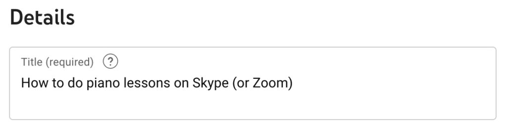 YouTube video title reads "How to do piano lessons on Skype (or Zoom)"