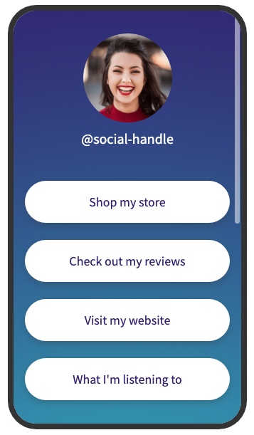 A mobile page with multiple buttons and a sign up form.