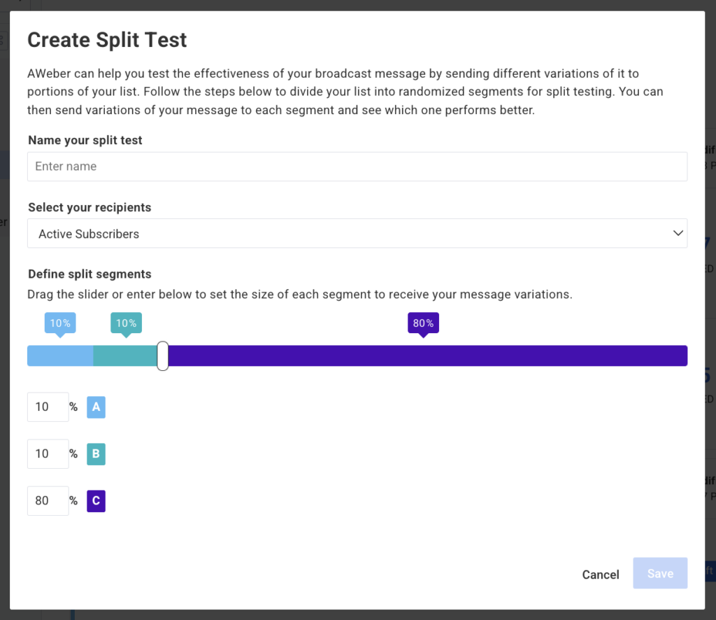 If you move to AWeber, you'll be able to run split-tests for your newsletters - and all your emails. 