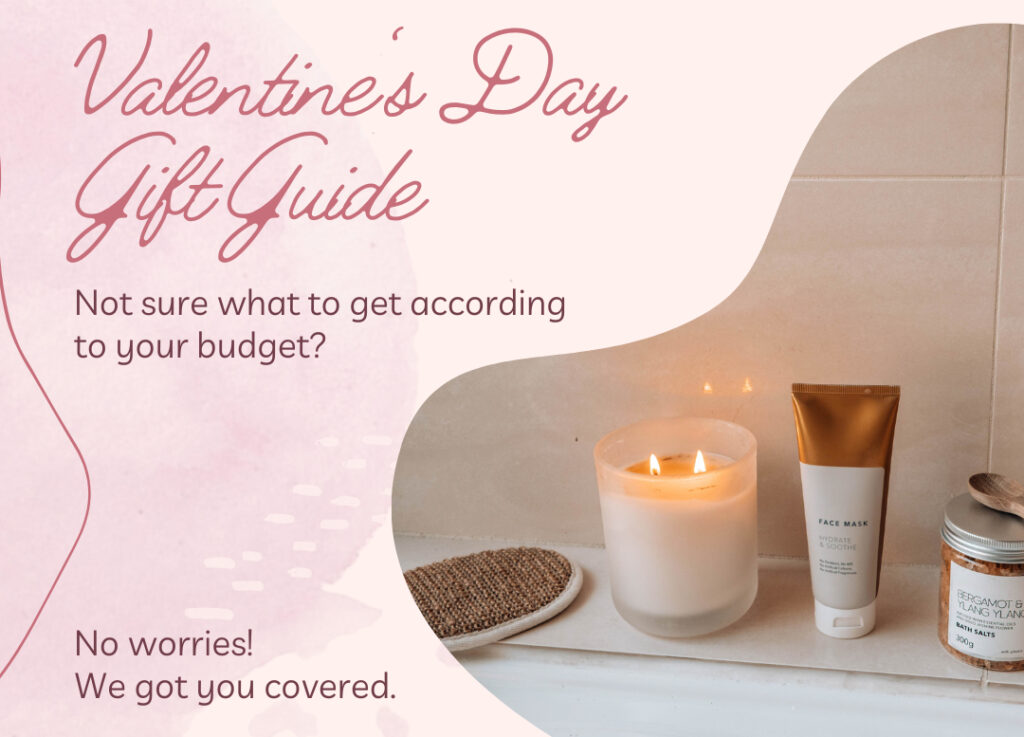 Valentine's Day gift guide graphic.