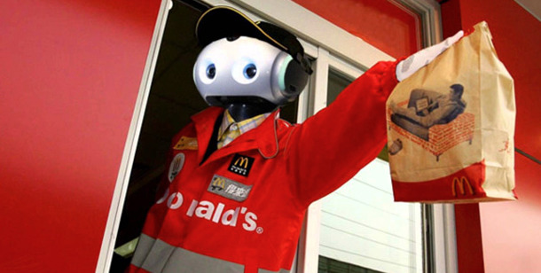 McDonald's Robot serving a customer