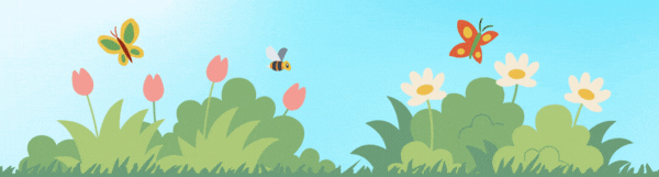 Spring GIF with butterflies