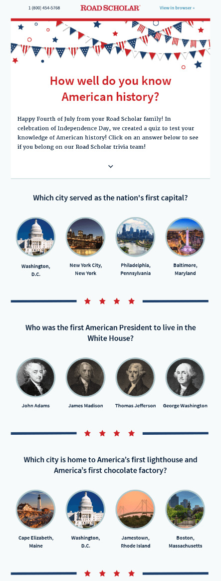 4th of july email design