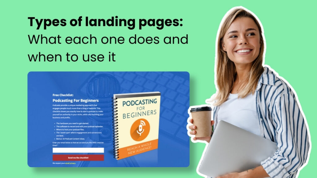 types of landing pages