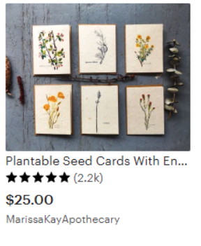 Etsy tag examples at the bottom of a product description