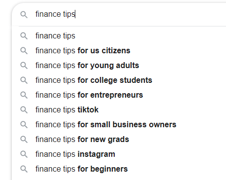 Search results for finance tips