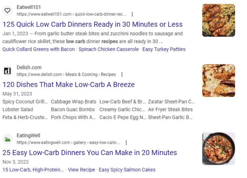 Search results for  “quick low-carb recipes” 