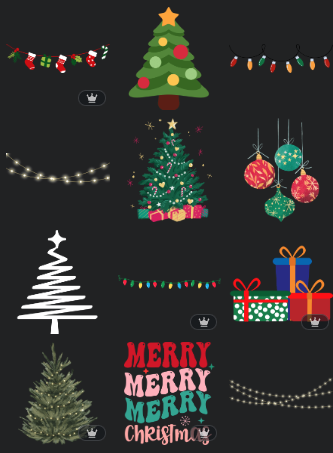 Christmas graphics in Canva
