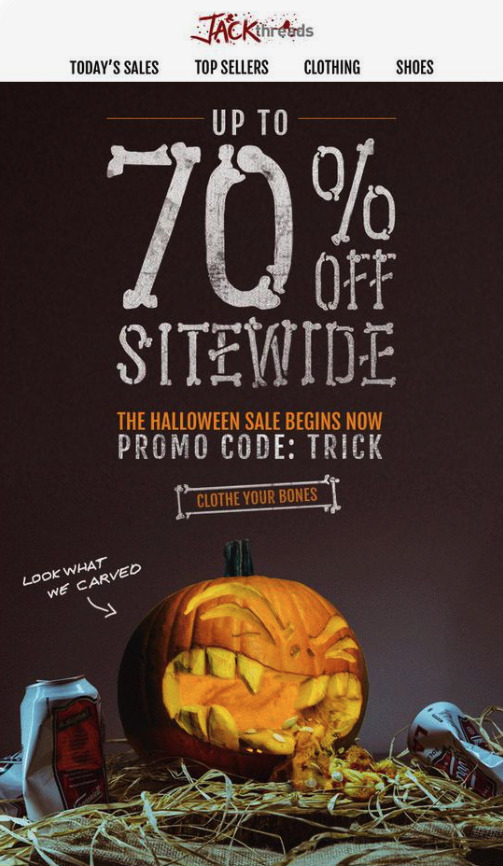 Halloween inspired email design