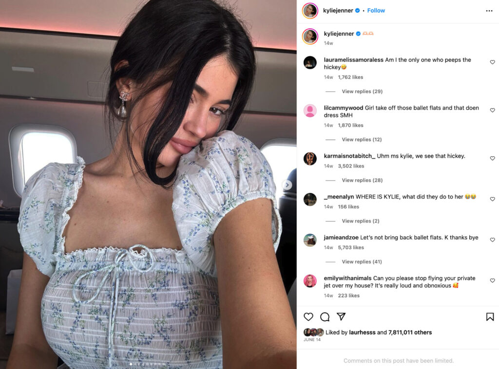Kylie Jenner Instagram post