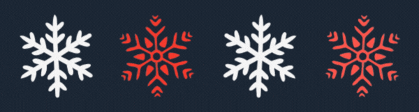 Snowflake GIF on black background