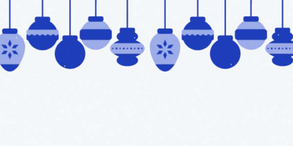 Happy Holiday's GIF with ornaments