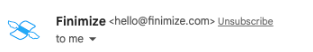 Finimize domain in inbox