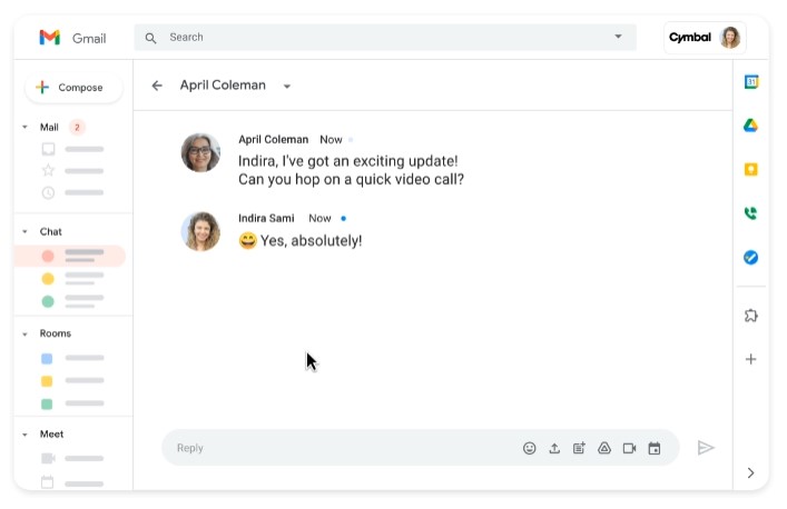 Google chat example
