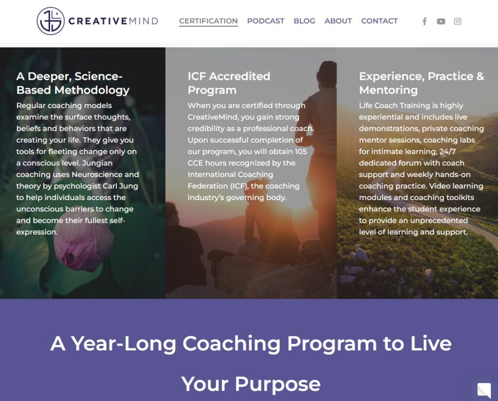 CreativeMind home page