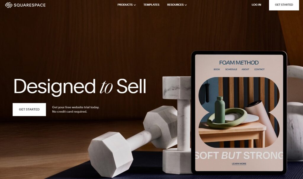 Squarespace home page