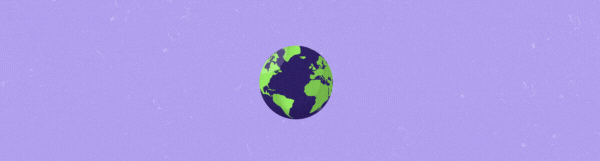 GIF with text "#1 Mom in the world" with a rotating globe