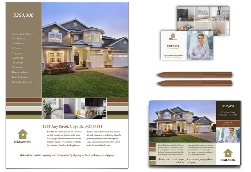 Real estate promotional materials
