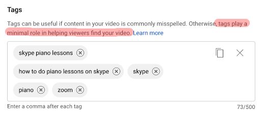 Recommended video tags for "skype piano lessons"