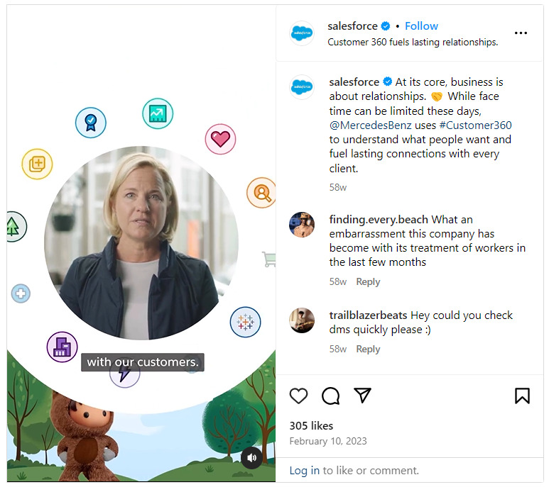 Salesforce Instagram post