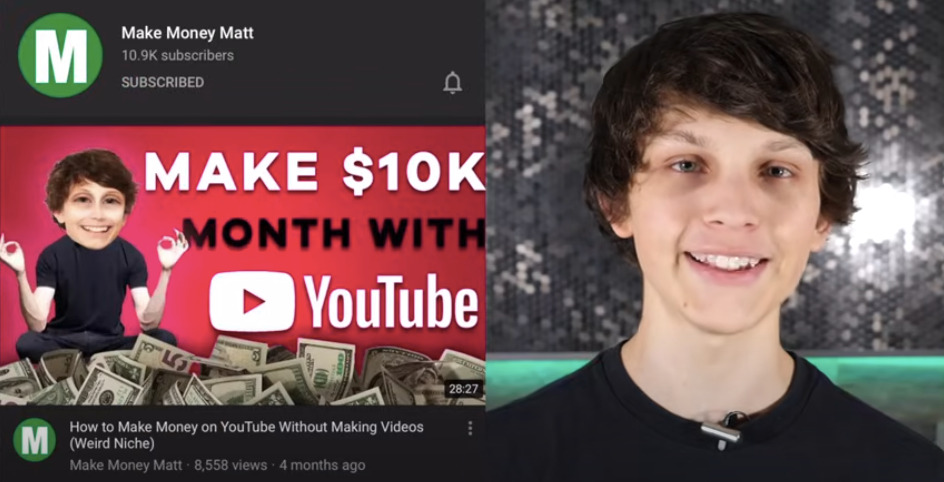 Screen shot of video from Make Money Matt