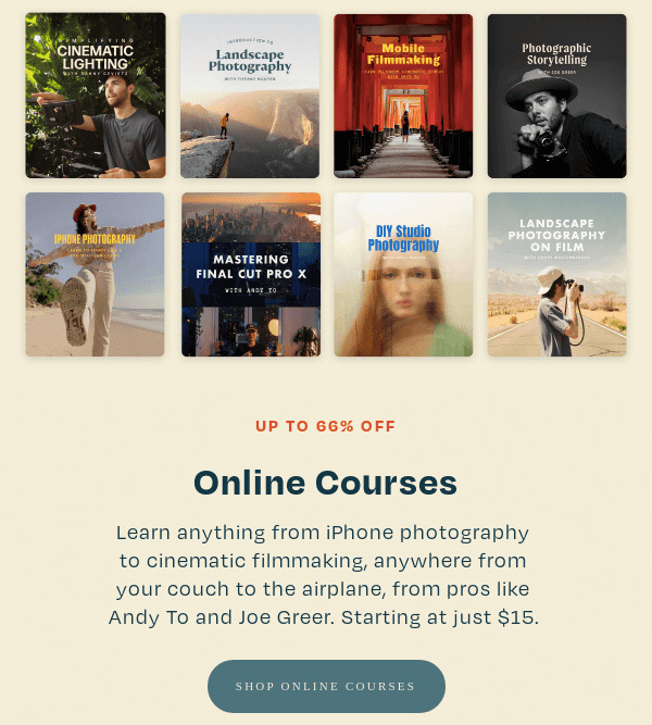 Example of a website offering online courses