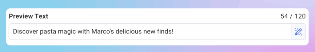 Example of a preview text