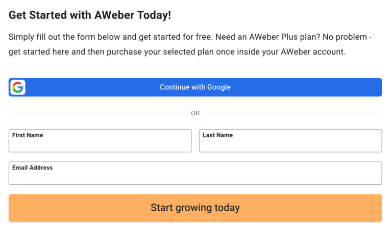 Fast login with Google One Tap | AWeber