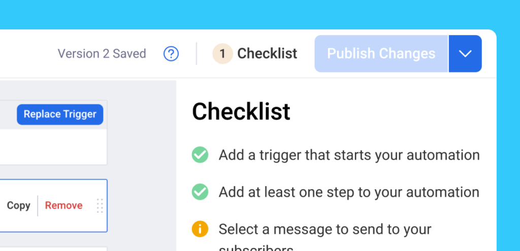 Image showing the campaign publishing checklist