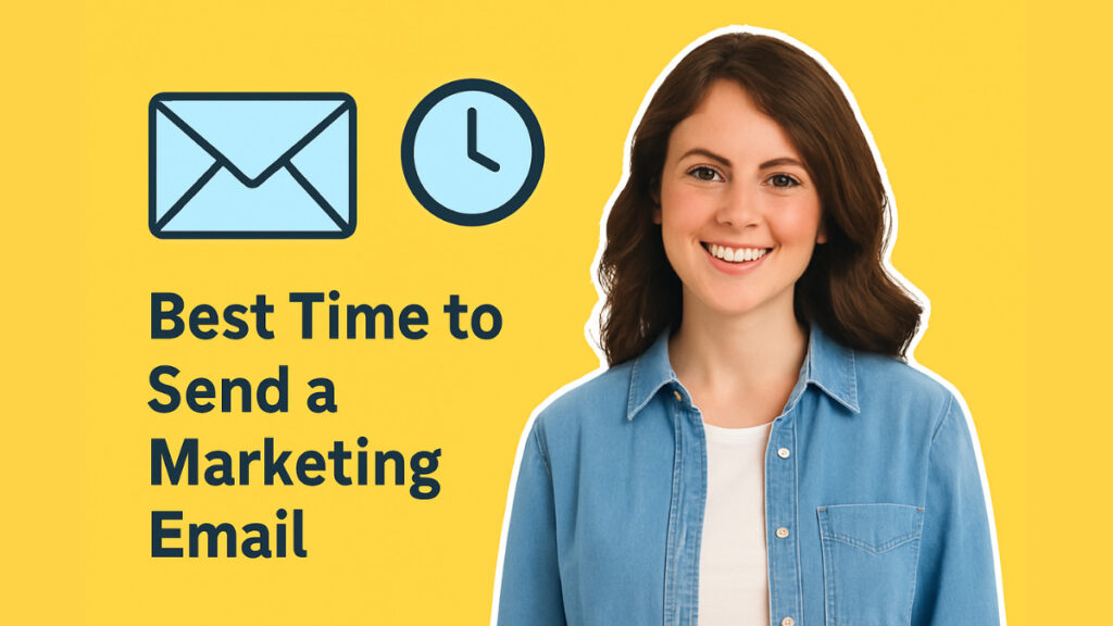Best time to send a marketing email social sharing image