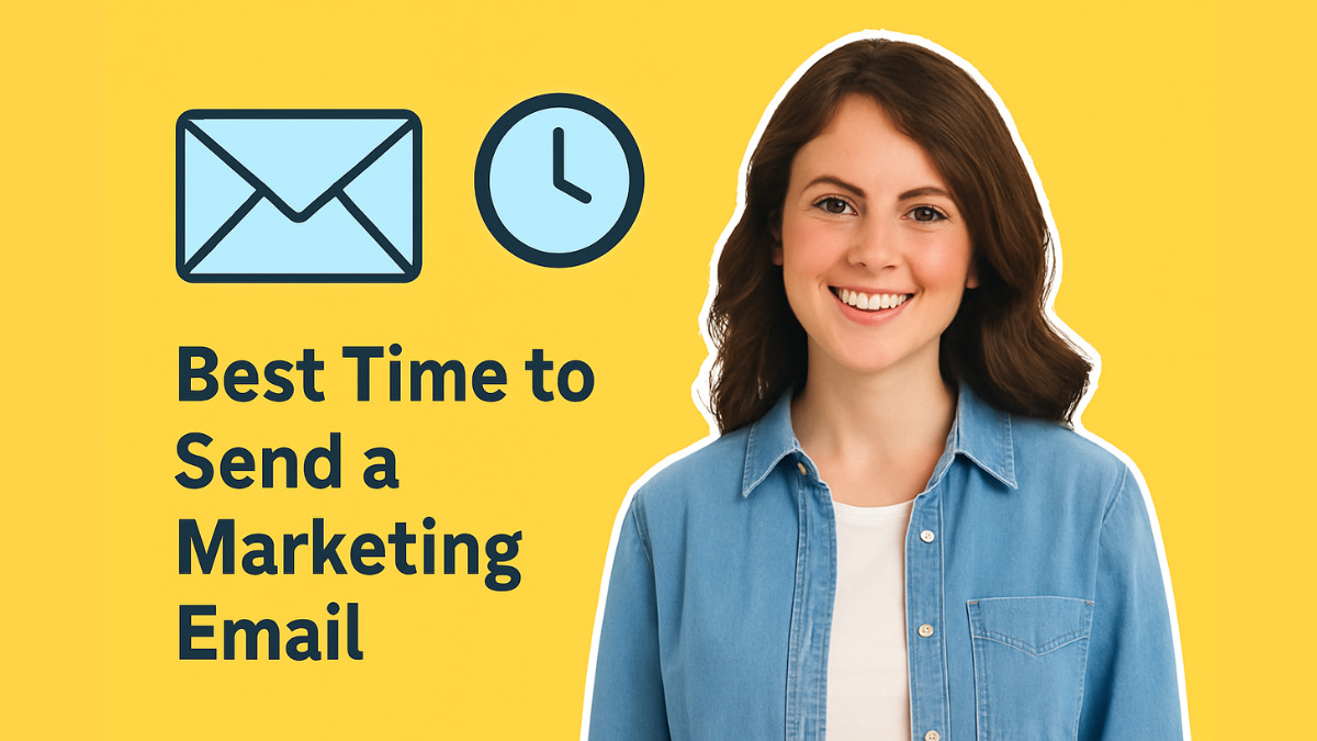 Best time to send a marketing email social sharing image