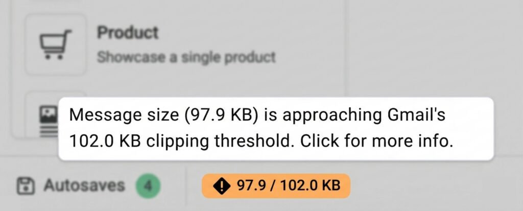 Gmail clipping warning in AWeber