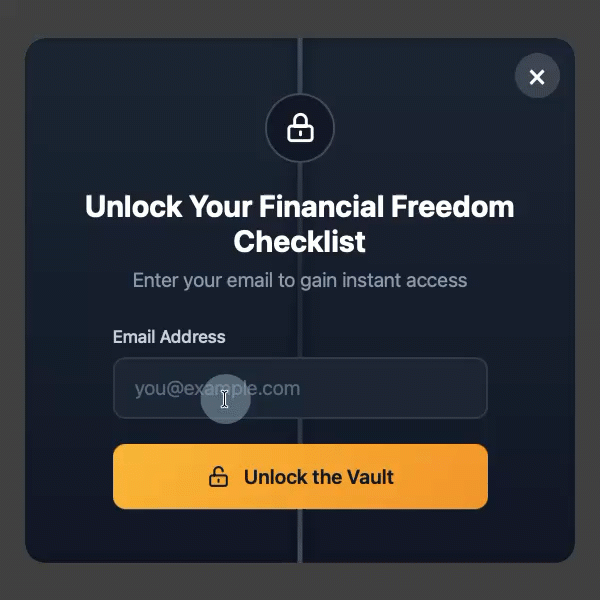 GIF showing dynamic AI Signup form in AWeber