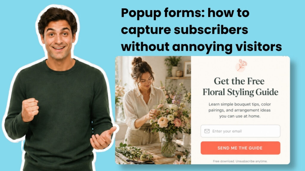Popup forms how to capture subscribers without annoying visitors