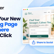 Share Your New Landing Page Anywhere in One Click